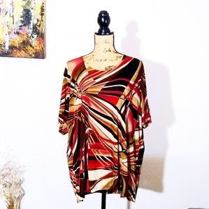 🎉 Slinky Lightweight Color Block Blouse EUC